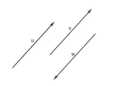 Image représentant des vecteurs égaux et opposés