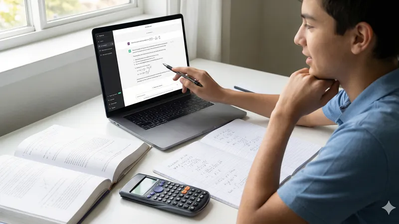 Enfant qui utilise ChatGPT pour réviser